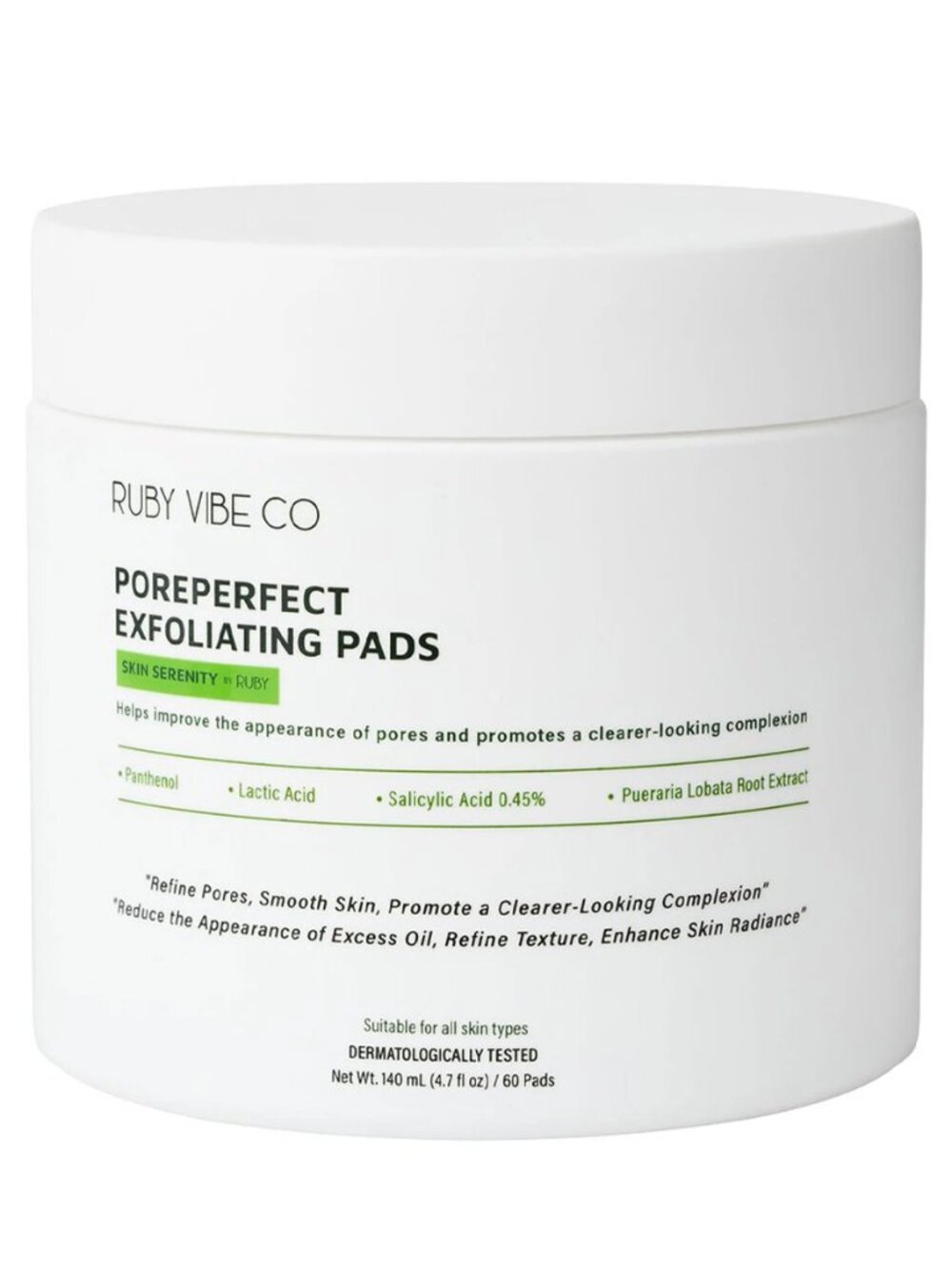 Pore Refining Toner Pads Dual-Textured Facial Pad for Oil Control Smoother Skin